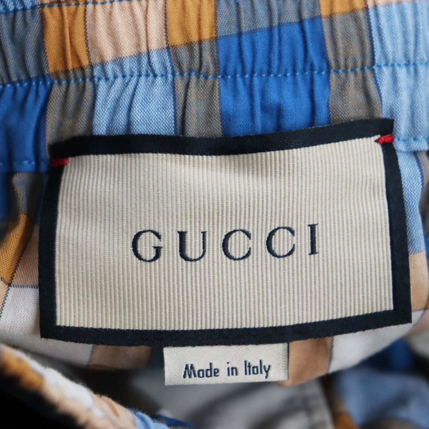 GUCCI Shorts 654859 cotton multicolor Madras Check Shorts 44