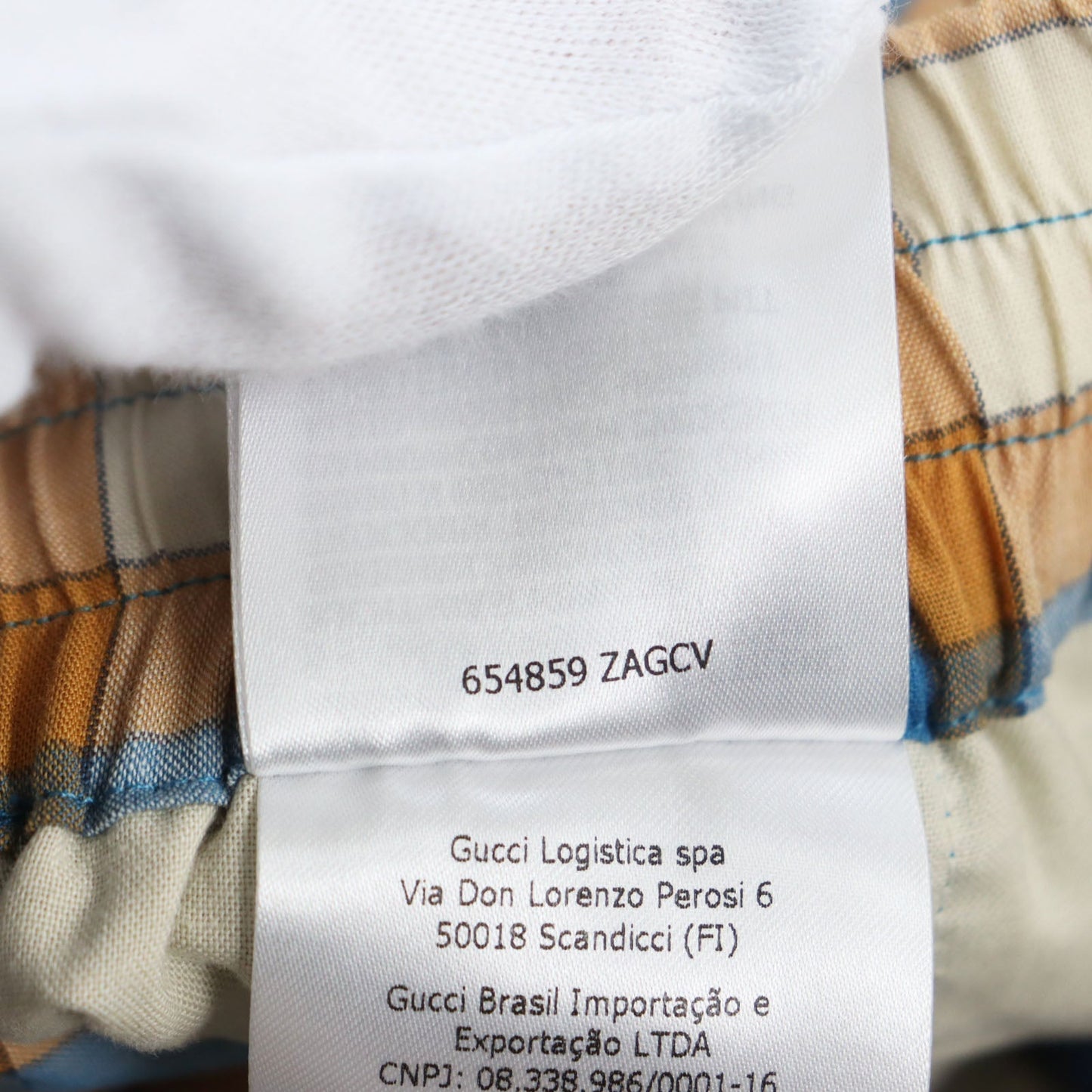 GUCCI Shorts 654859 cotton multicolor Madras Check Shorts 44