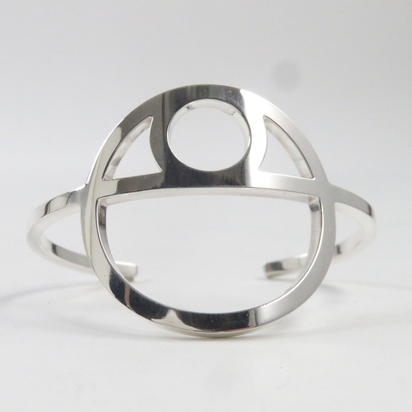 HERMES Bangle AG925 Silver Chene Dunkle Game