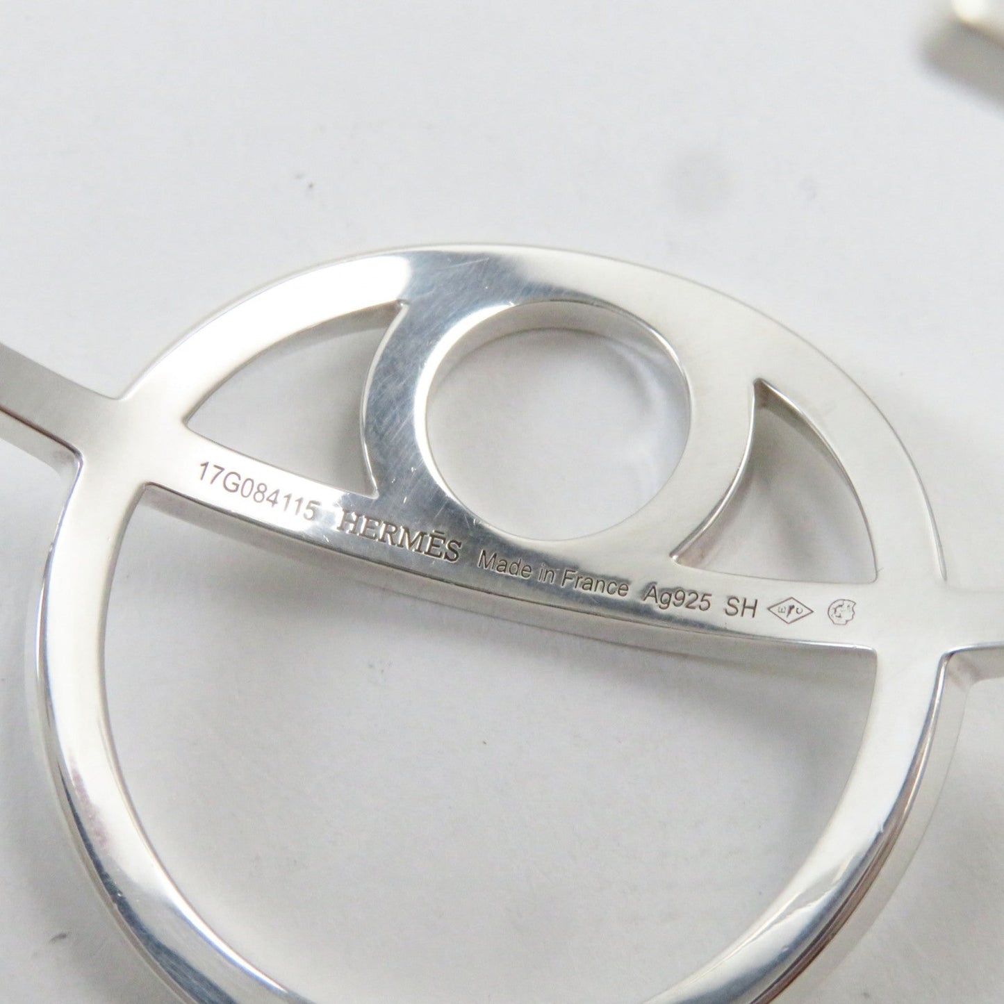 HERMES Bangle AG925 Silver Chene Dunkle Game