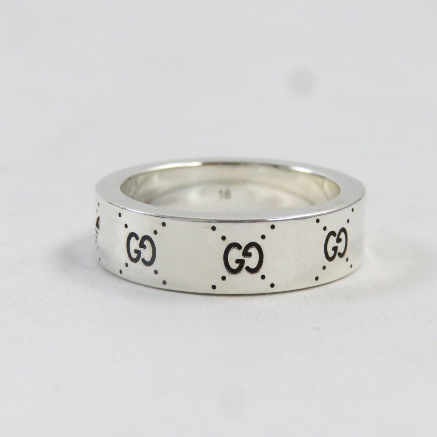 GUCCI Ring 702764 AG925 Silver Engraving Ring 16