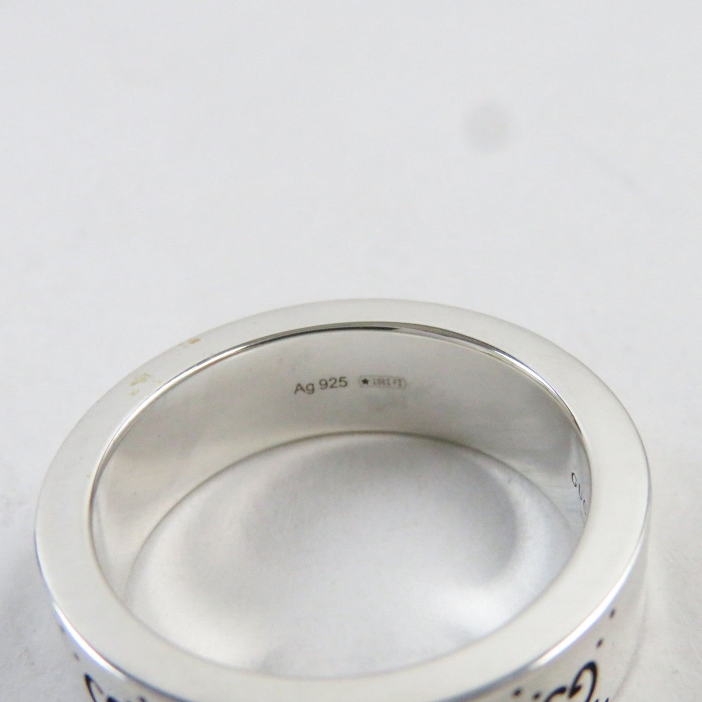 GUCCI Ring 702764 AG925 Silver Engraving Ring 16