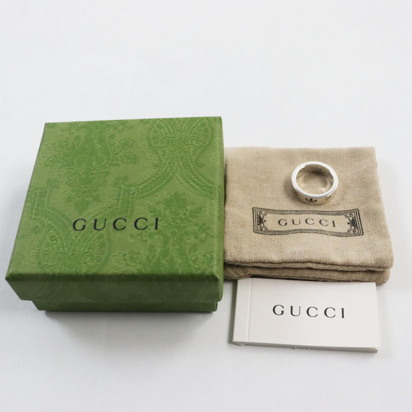 GUCCI Ring 702764 AG925 Silver Engraving Ring 16
