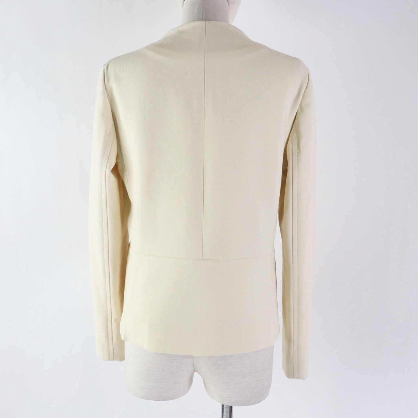 HERMES No color jacket Outer: 96% wool, Outer: 4% polyurethane, Lining: 65% rayon, Lining: 35% silk Ivory Women 36 Used