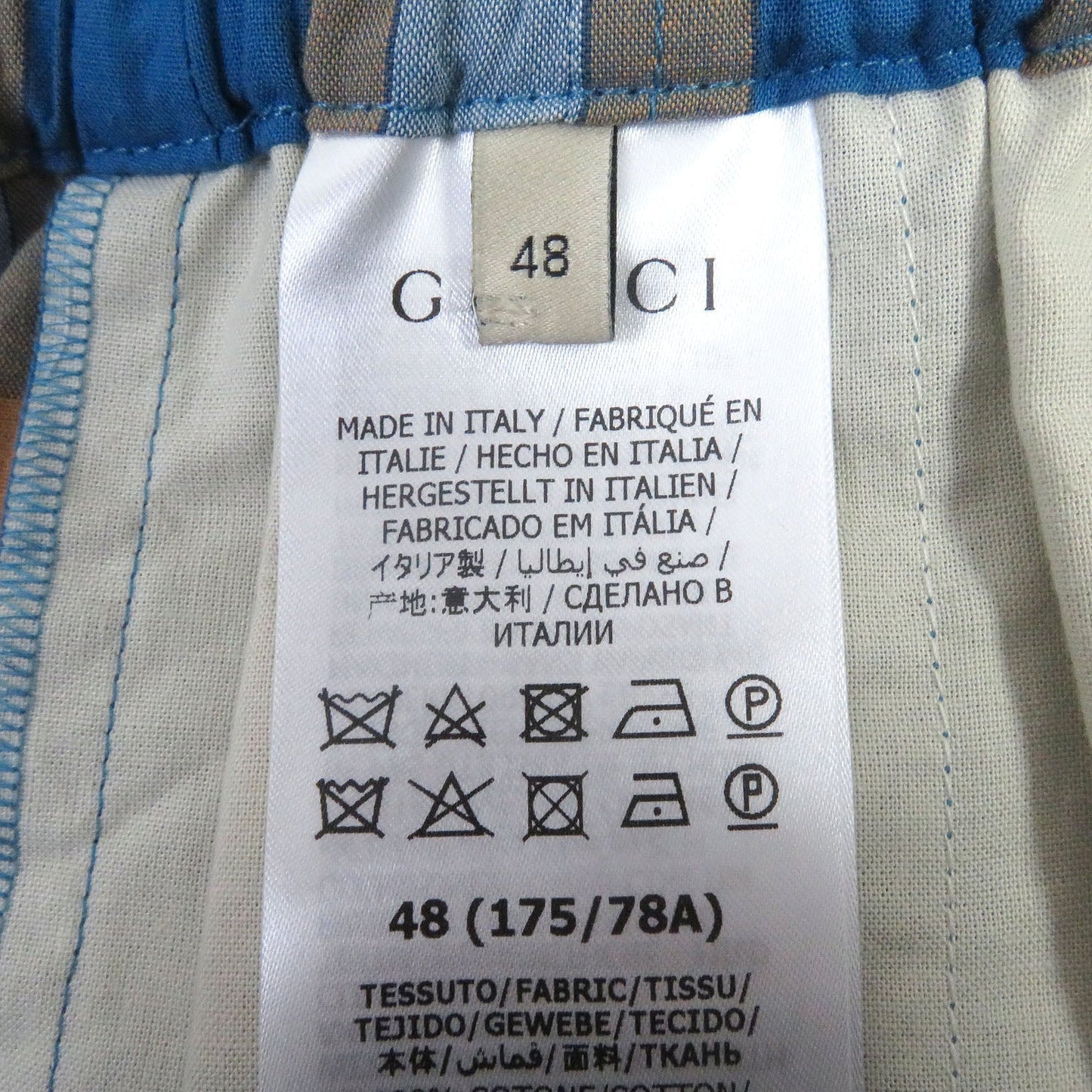 GUCCI Shorts 654859 cotton Orange blue 48