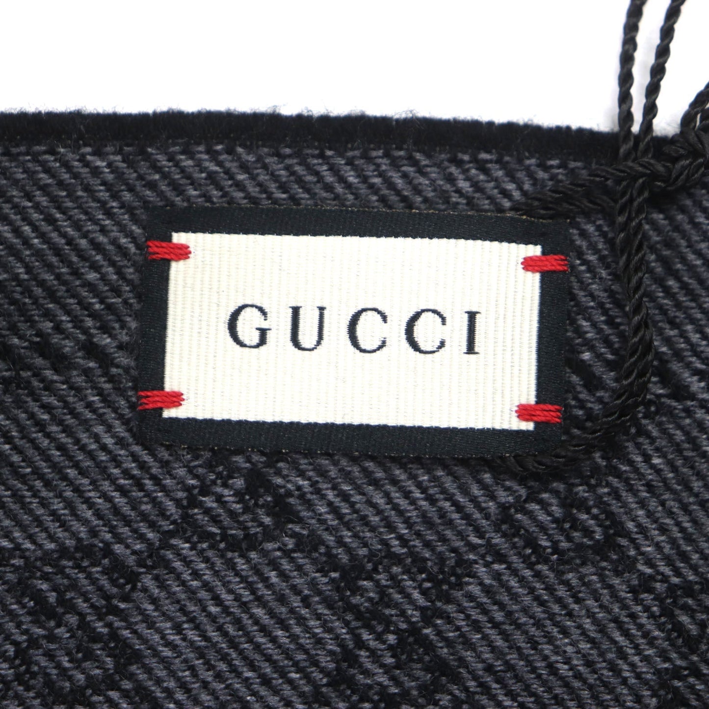 GUCCI Scarf 402093 Main: 100% wool Gray black mens Used