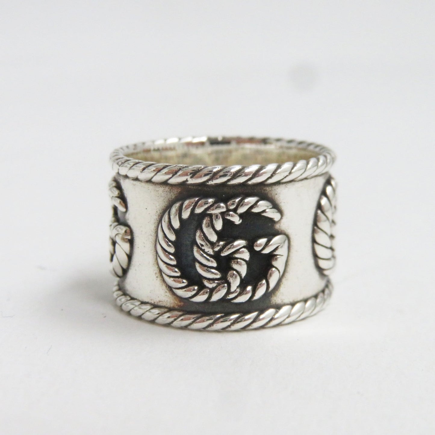 GUCCI Ring 627753 AG925 Silver GG Marmont