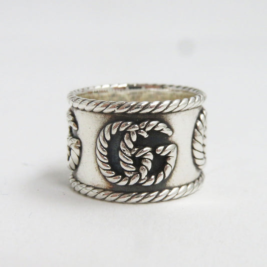 GUCCI Ring 627753 AG925 Silver GG Marmont