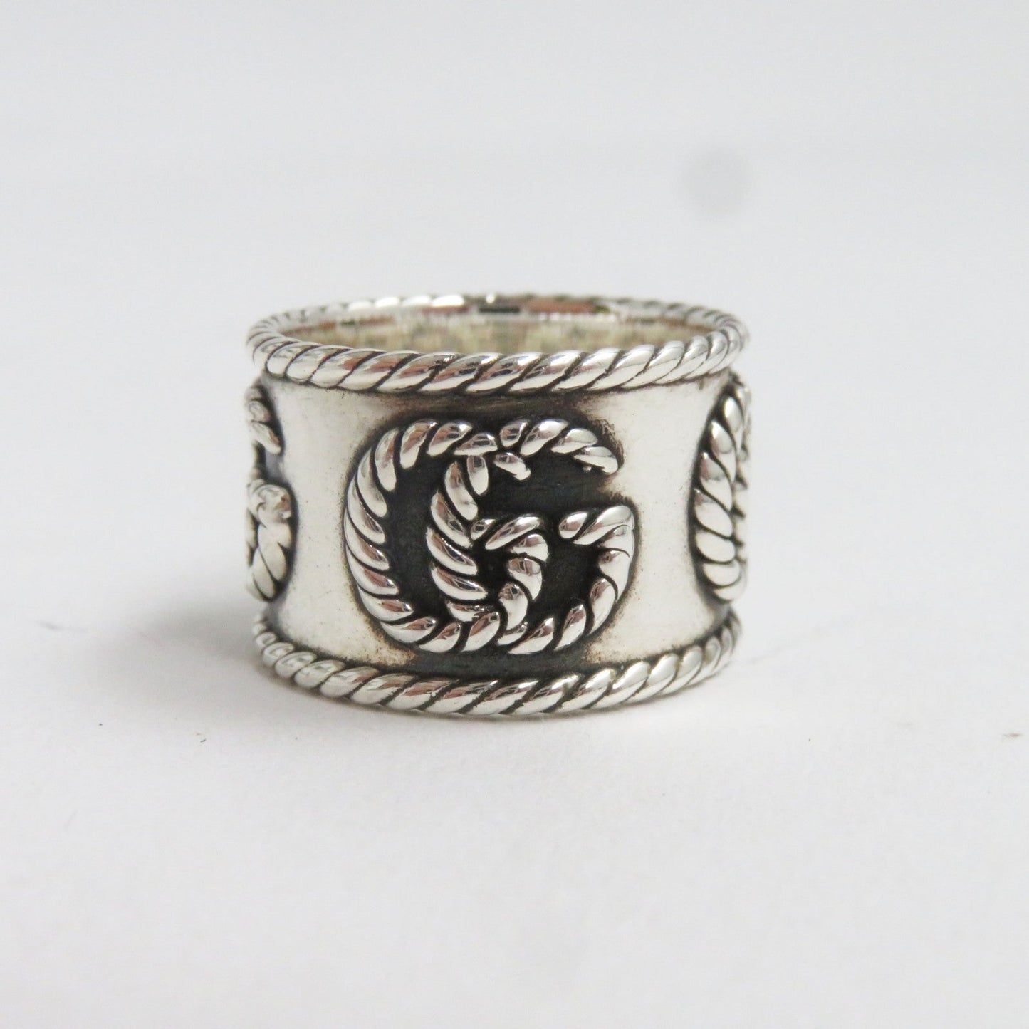 GUCCI Ring 627753 AG925 Silver GG Marmont