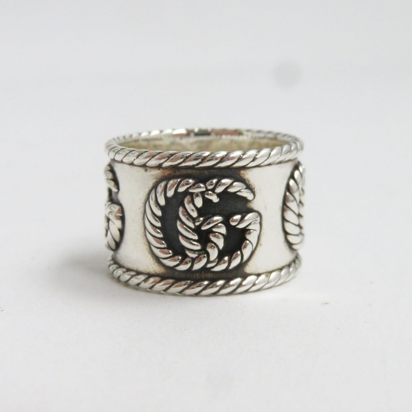 GUCCI Ring 627753 AG925 Silver GG Marmont