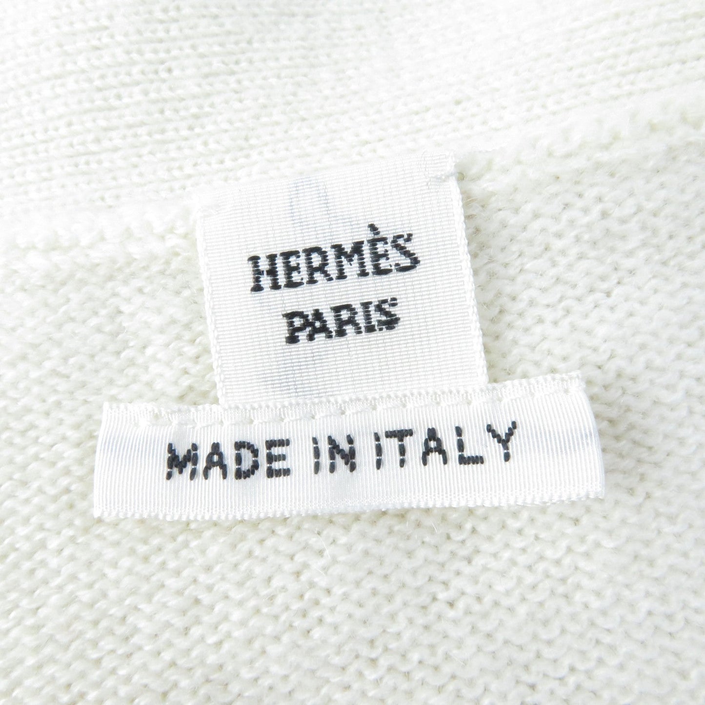 HERMES cardigan 3E2102D2 cashmere Ivory navy 38