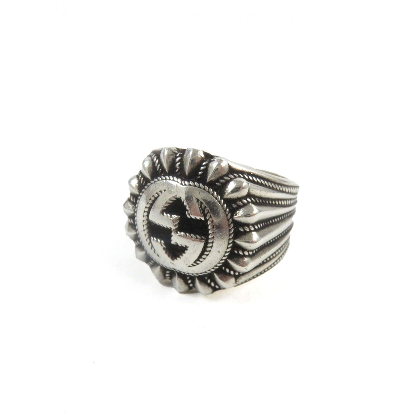GUCCI Ring AG925 Silver Engraving Interlocking G