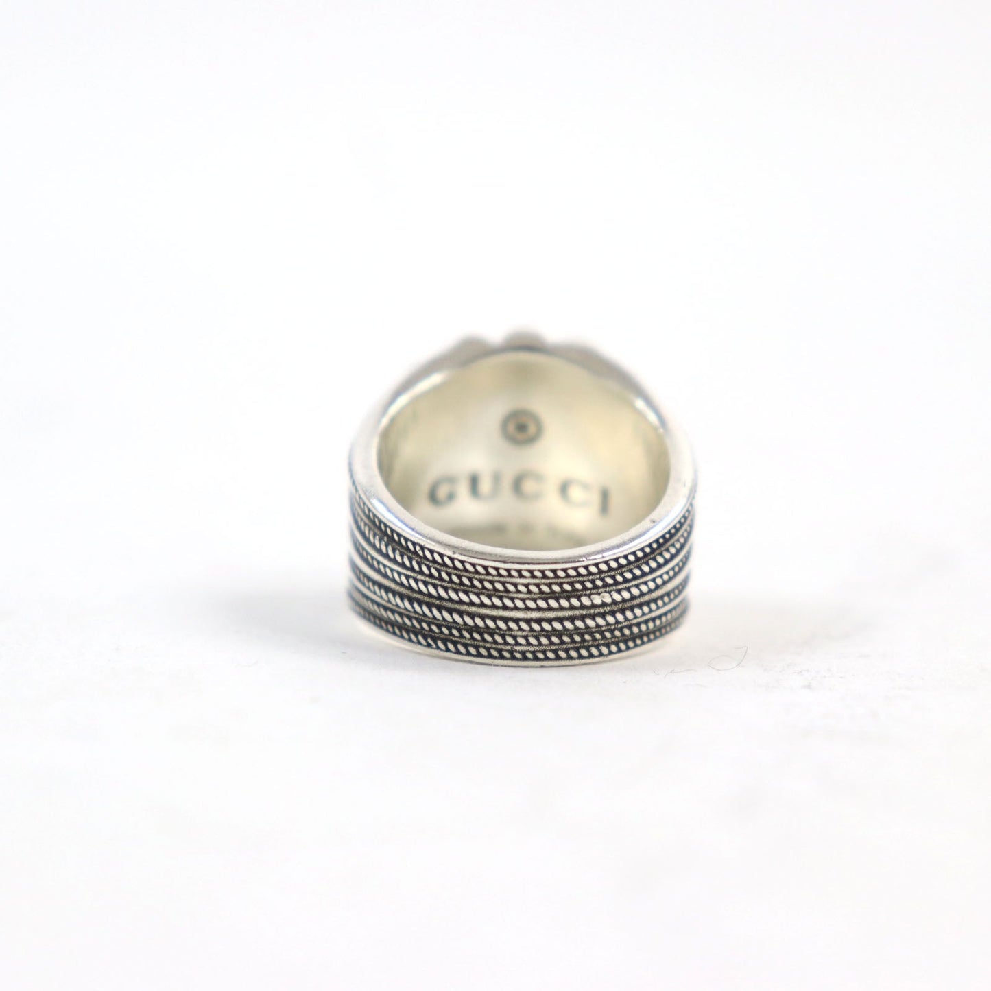 GUCCI Ring AG925 Silver Engraving Interlocking G
