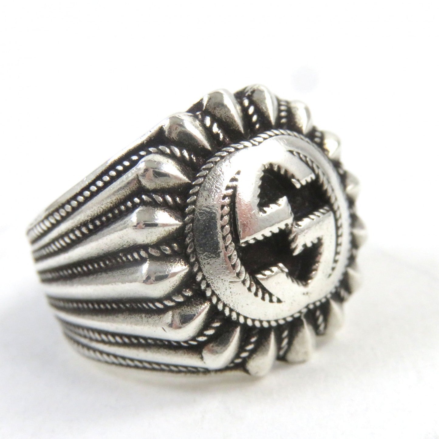 GUCCI Ring AG925 Silver Engraving Interlocking G