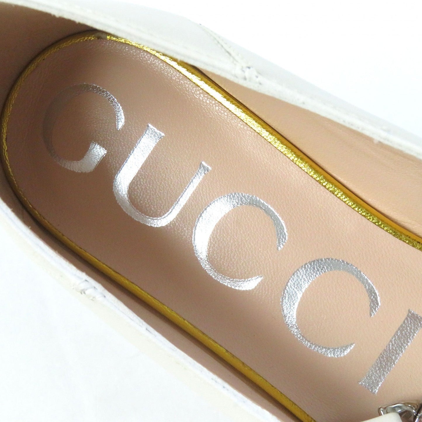 GUCCI pumps 621161 leather Ivory 35.5