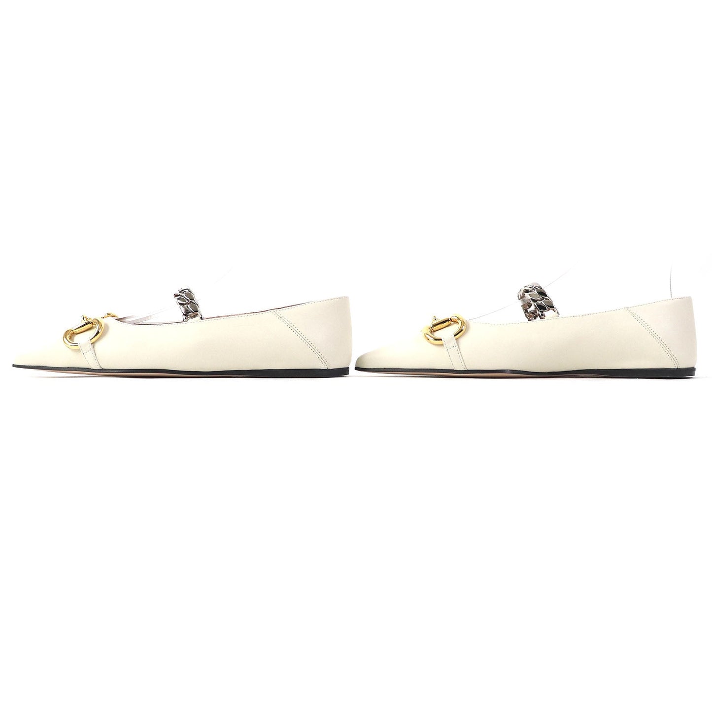GUCCI pumps 621161 leather Ivory 35.5