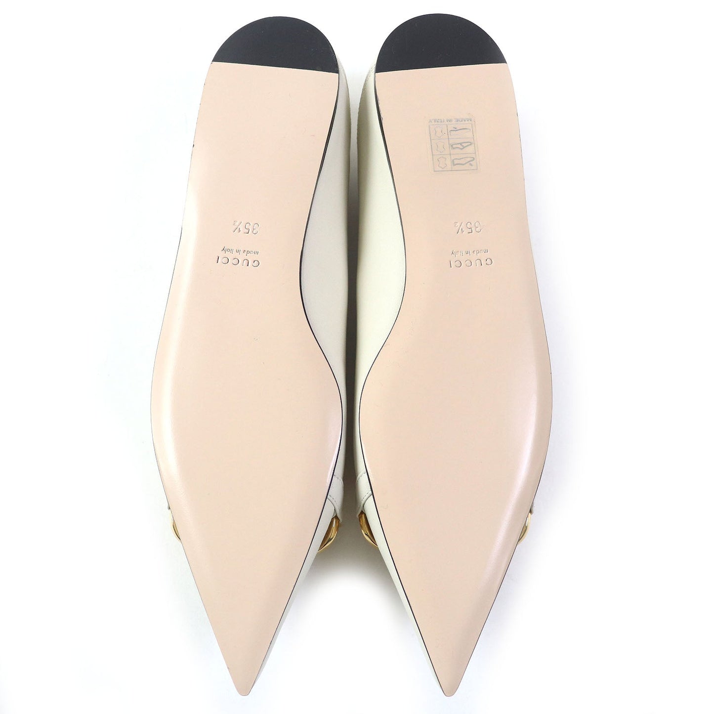 GUCCI pumps 621161 leather Ivory 35.5