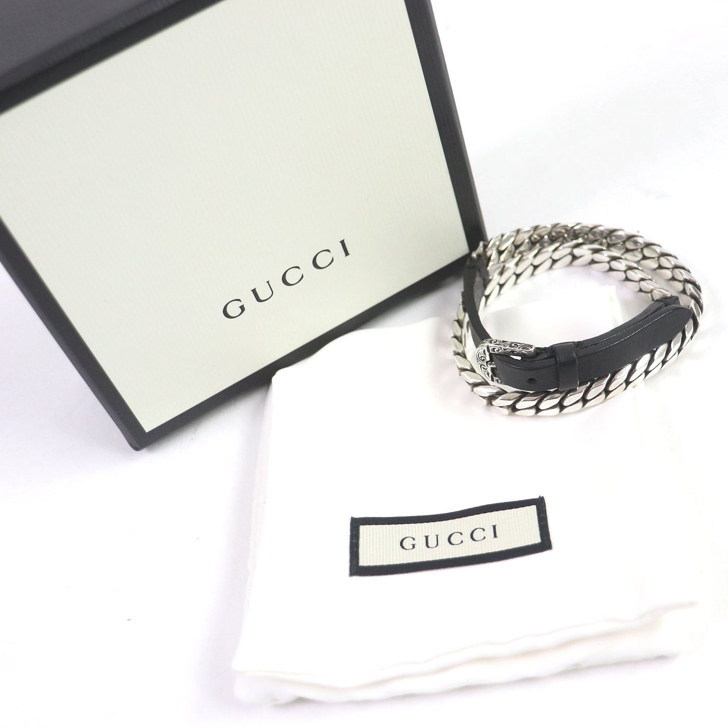 GUCCI bracelet AG925 Silver black