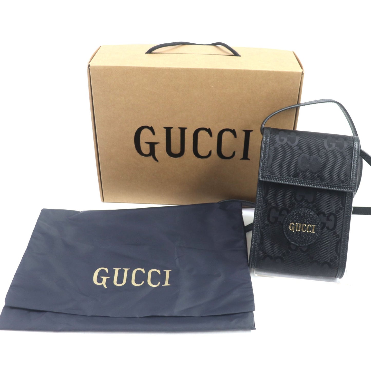 GUCCI Shoulder Bag 625599 Main: Nylon, Main: Leather black Off the Grid Mini mens Used