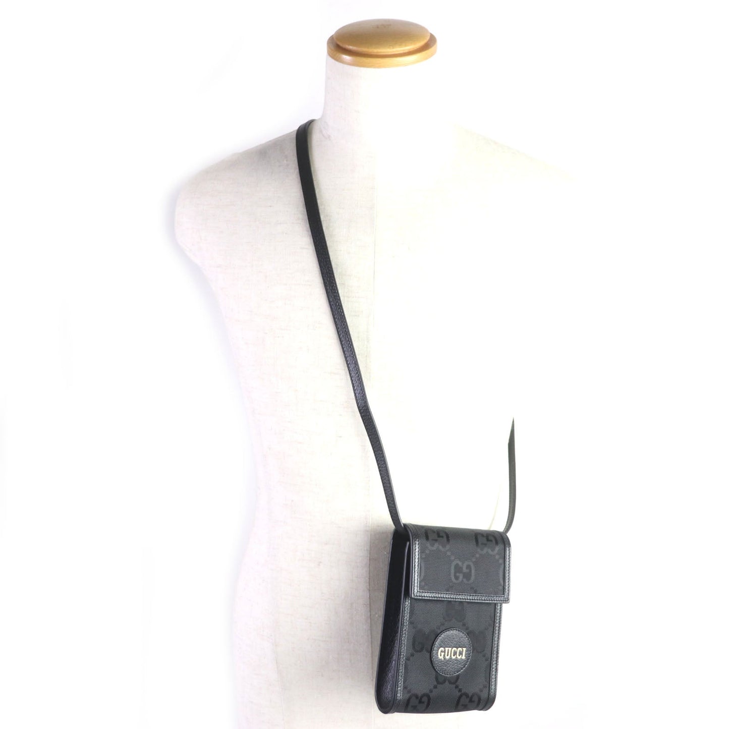 GUCCI Shoulder Bag 625599 Main: Nylon, Main: Leather black Off the Grid Mini mens Used