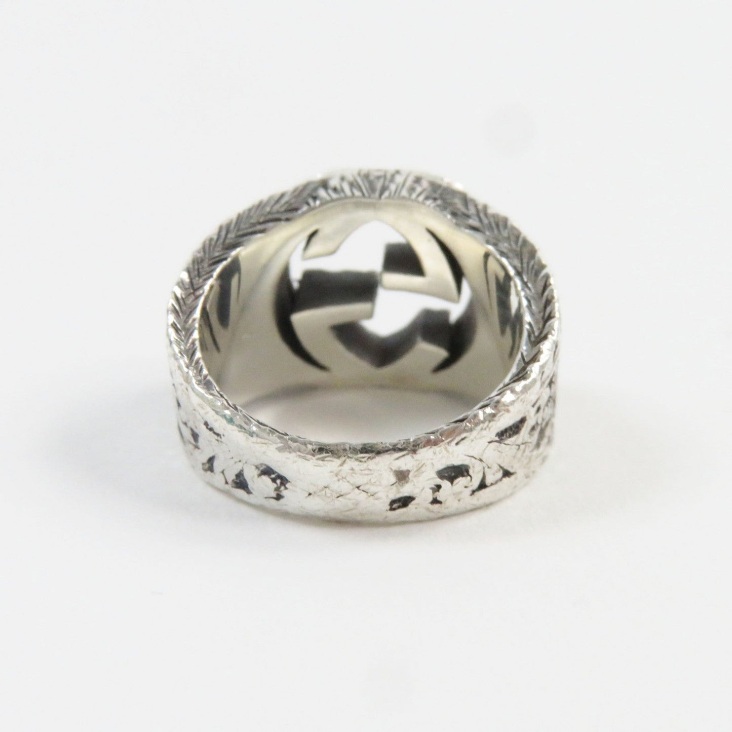 GUCCI Ring 455302-J8400-0811 AG925 Silver Arabesque Interlocking G
