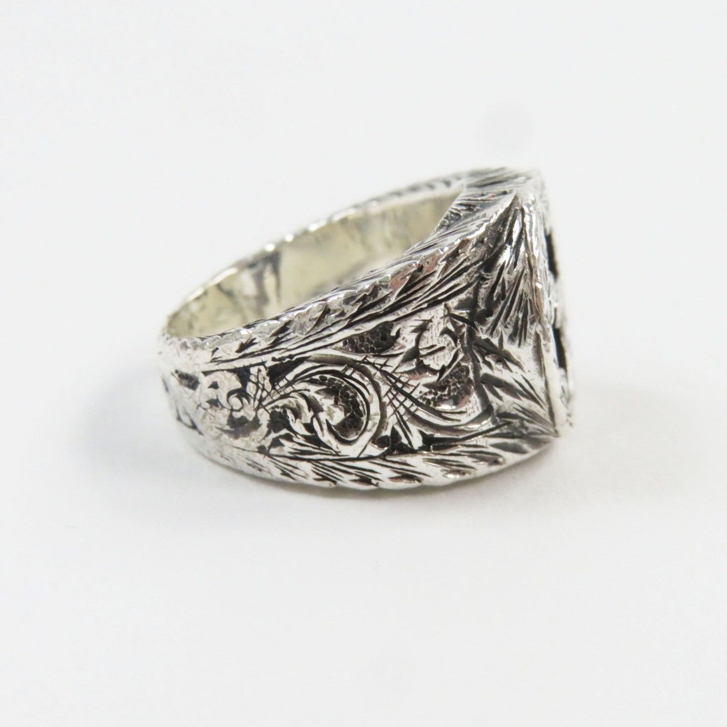 GUCCI Ring 455302-J8400-0811 AG925 Silver Arabesque Interlocking G