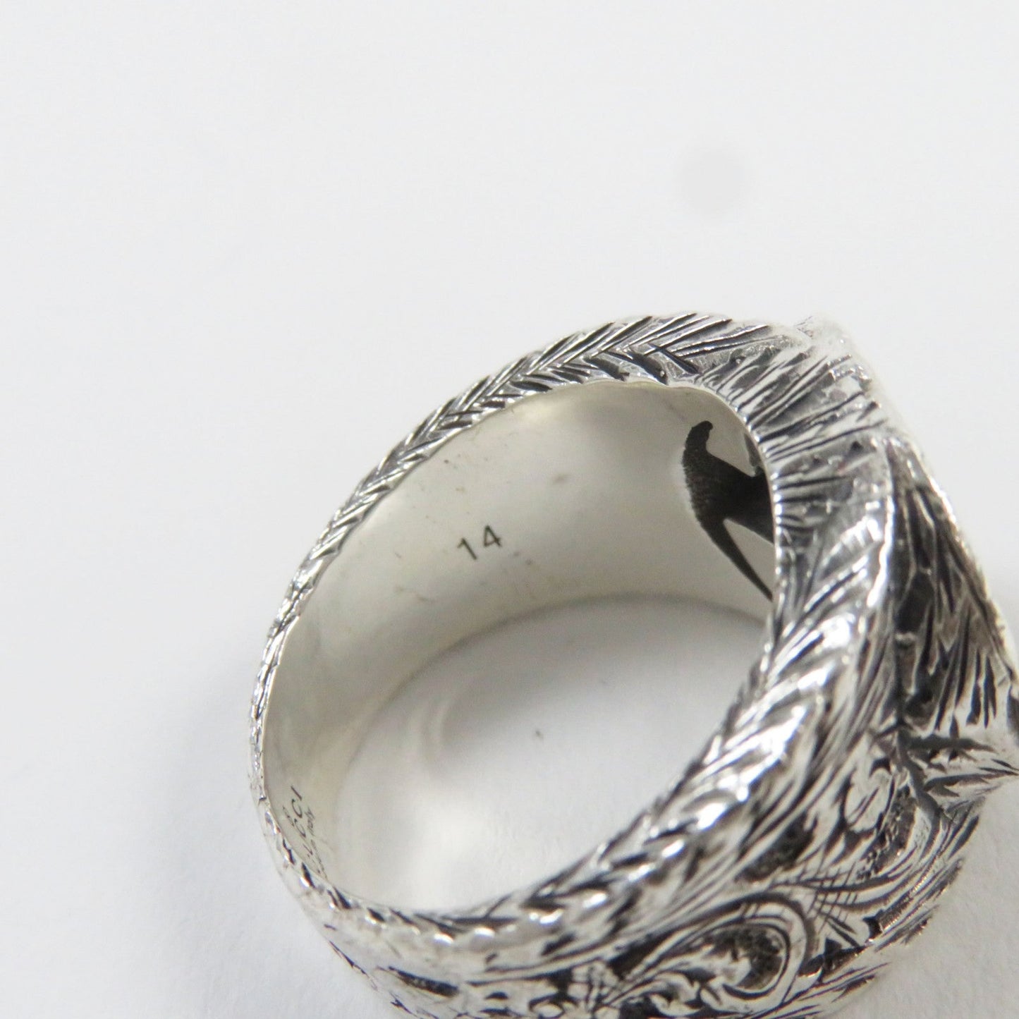GUCCI Ring 455302-J8400-0811 AG925 Silver Arabesque Interlocking G