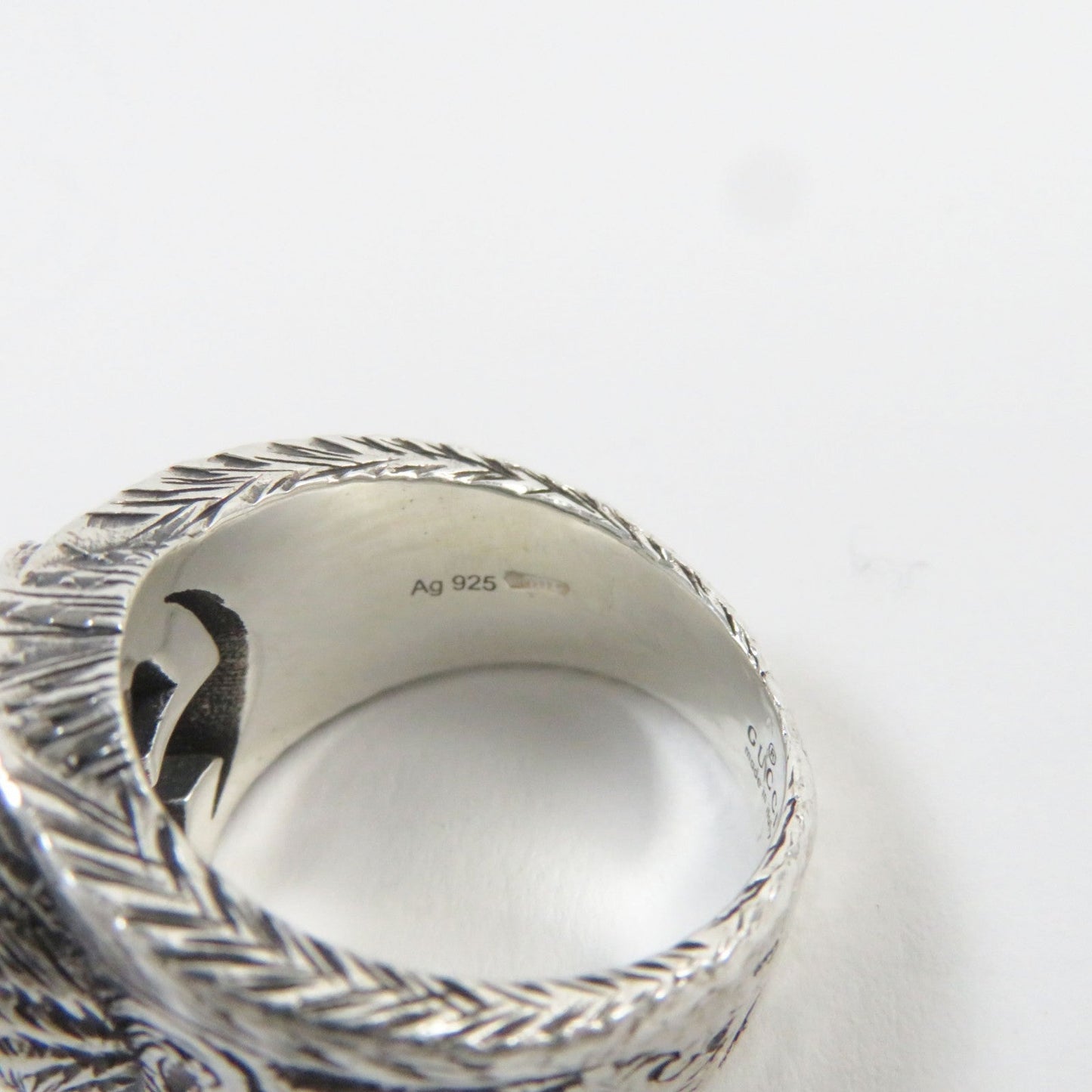 GUCCI Ring 455302-J8400-0811 AG925 Silver Arabesque Interlocking G