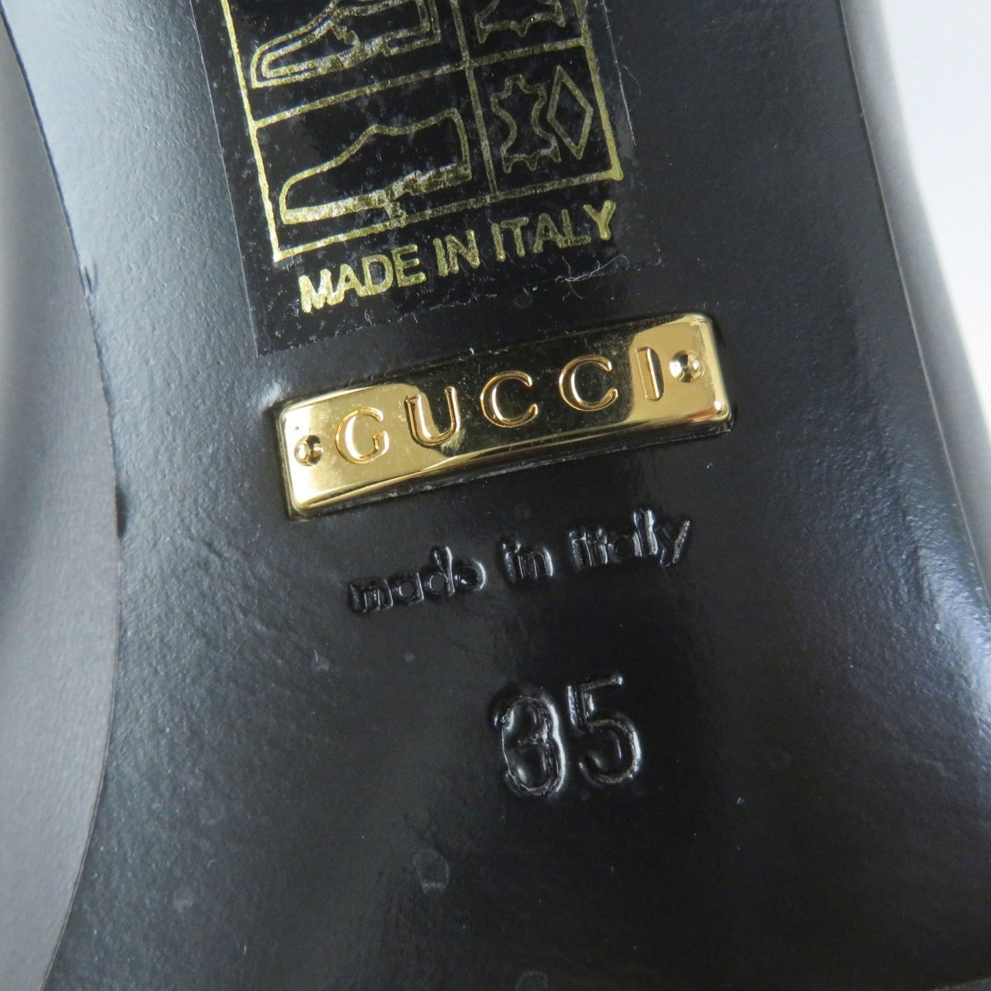 GUCCI Knee-high boots 596855 Main: Leather black Women 35 Used