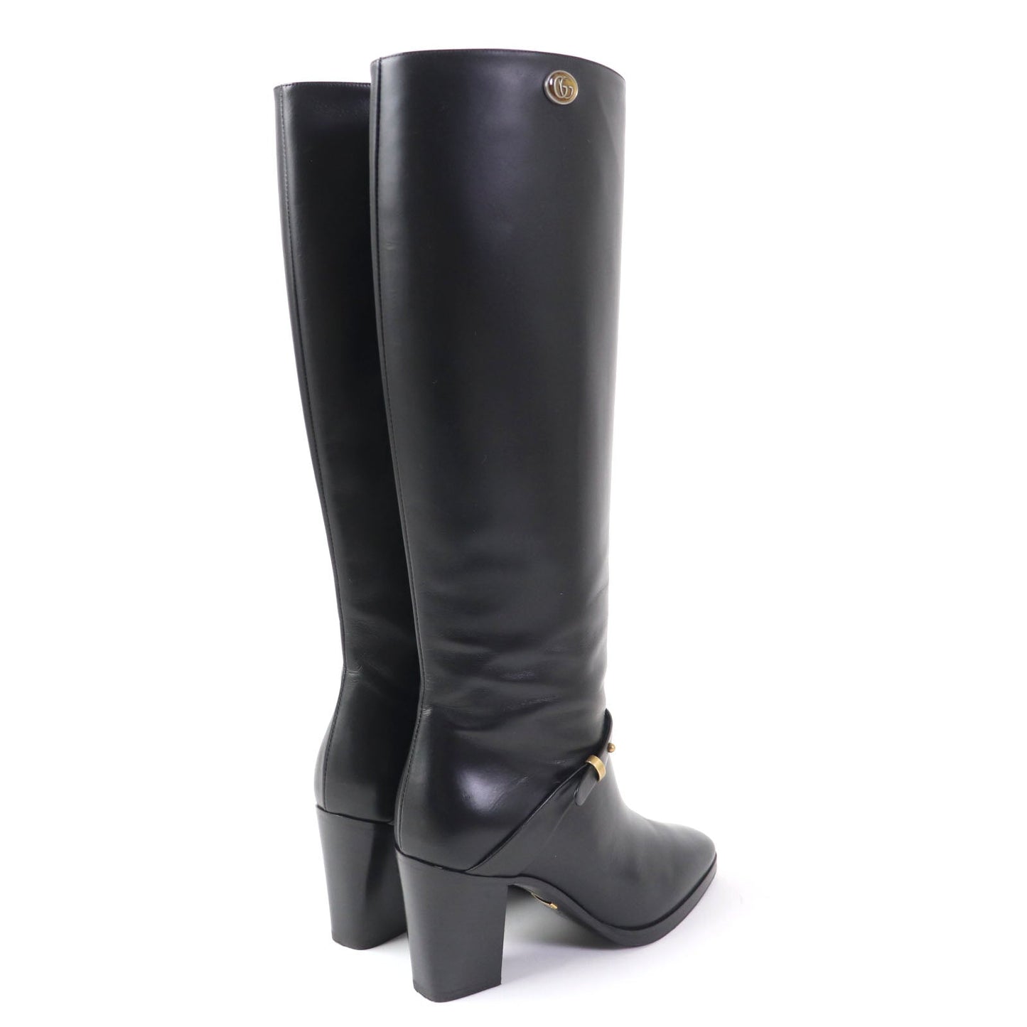 GUCCI Knee-high boots 596855 Main: Leather black Women 35 Used