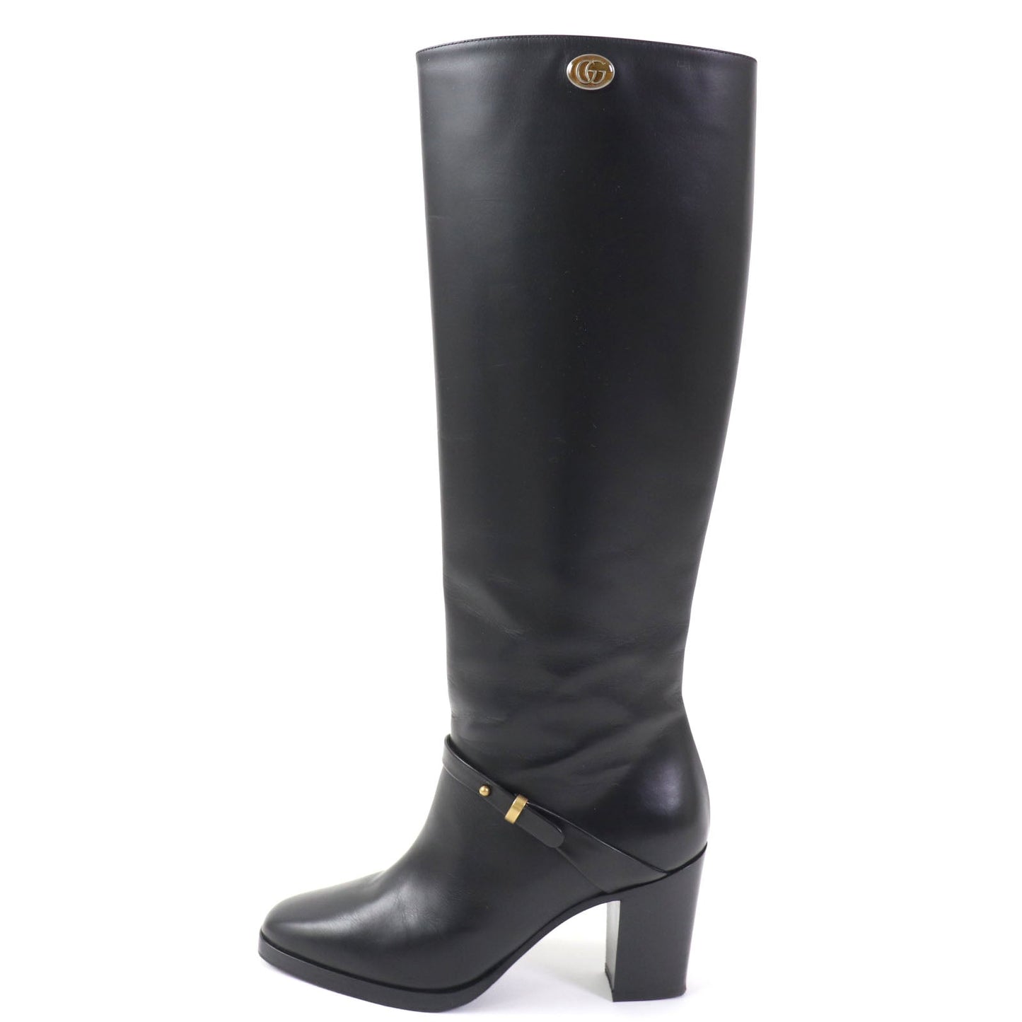 GUCCI Knee-high boots 596855 Main: Leather black Women 35 Used