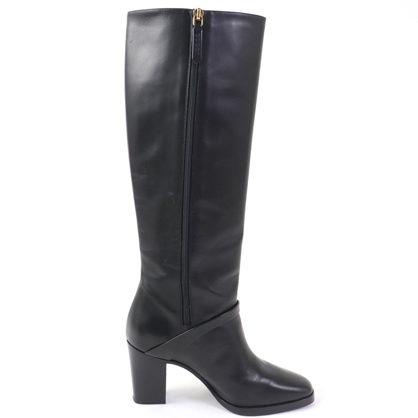 GUCCI Knee-high boots 596855 Main: Leather black Women 35 Used