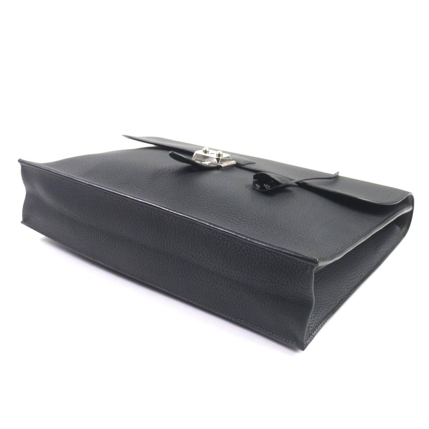 HERMES Briefcase Togo black Sac Adepeche 38 mens Used