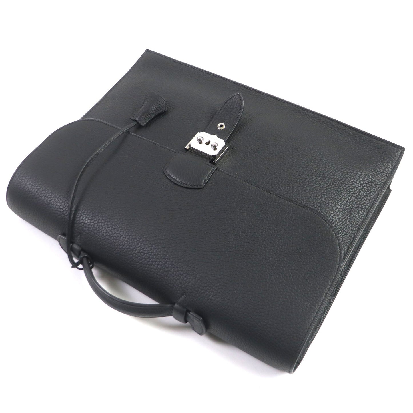 HERMES Briefcase Togo black Sac Adepeche 38 mens Used