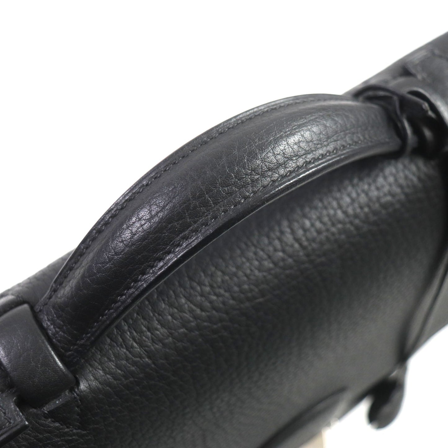 HERMES Briefcase Togo black Sac Adepeche 38 mens Used