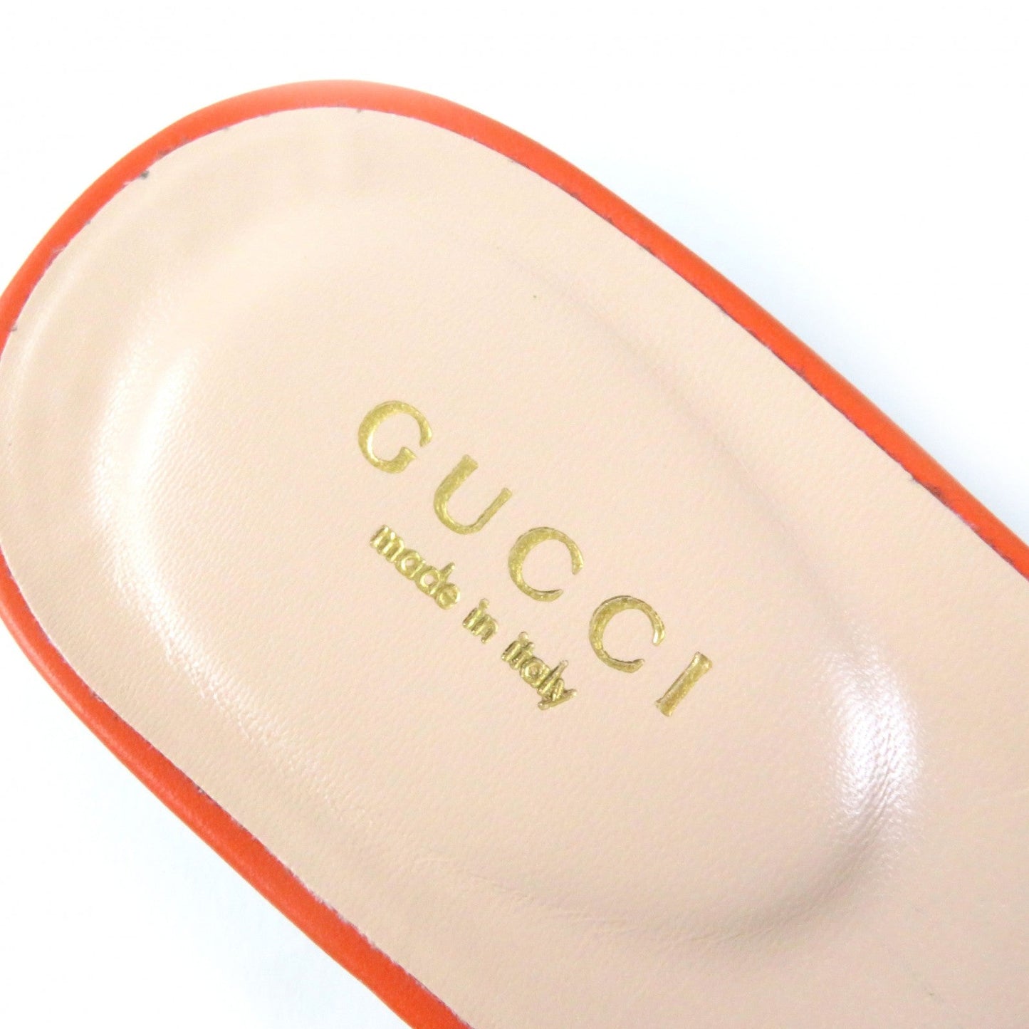 GUCCI Sandals 694451 leather Orange 36