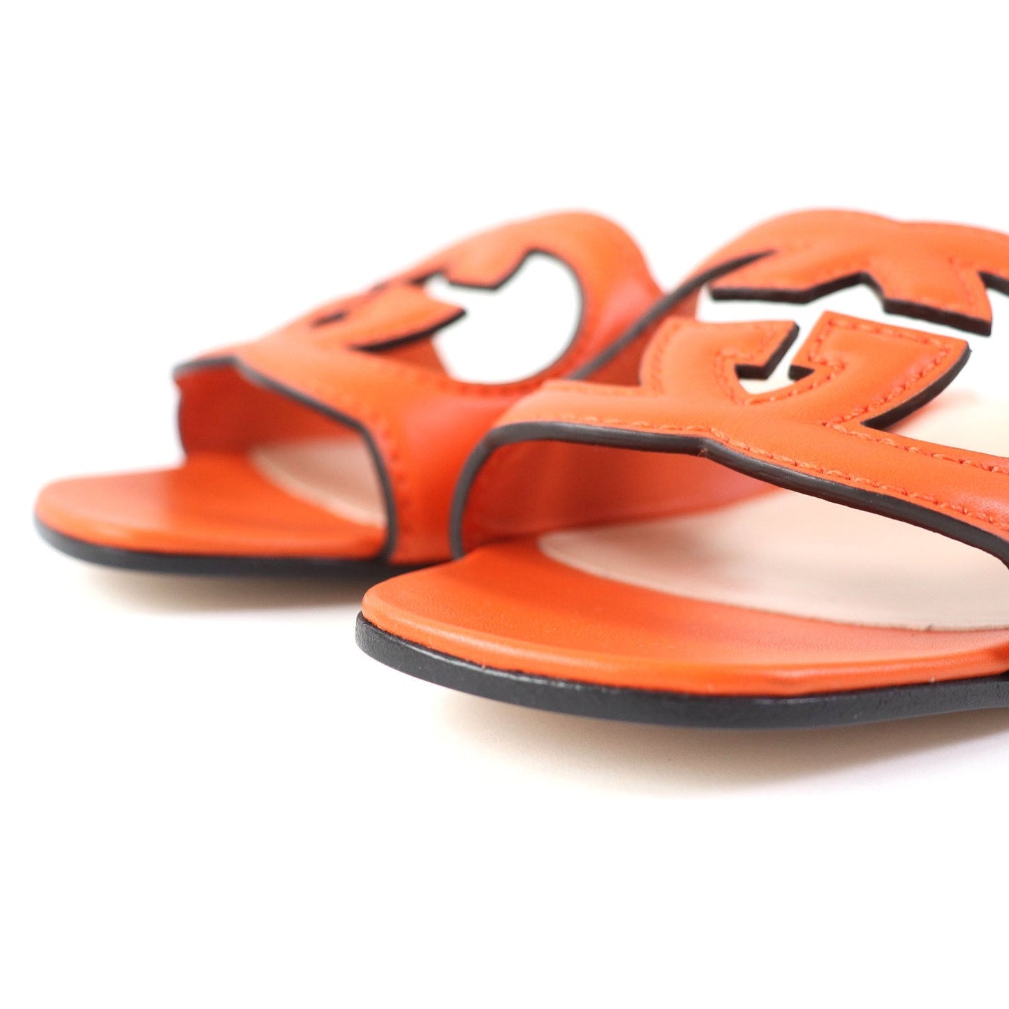 GUCCI Sandals 694451 leather Orange 36