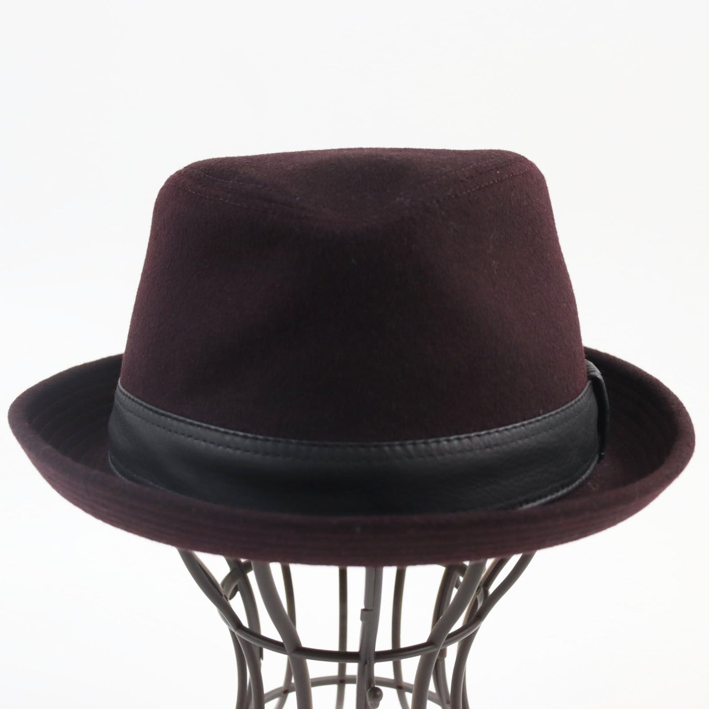 HERMES hat cashmere Bordeaux Black 58