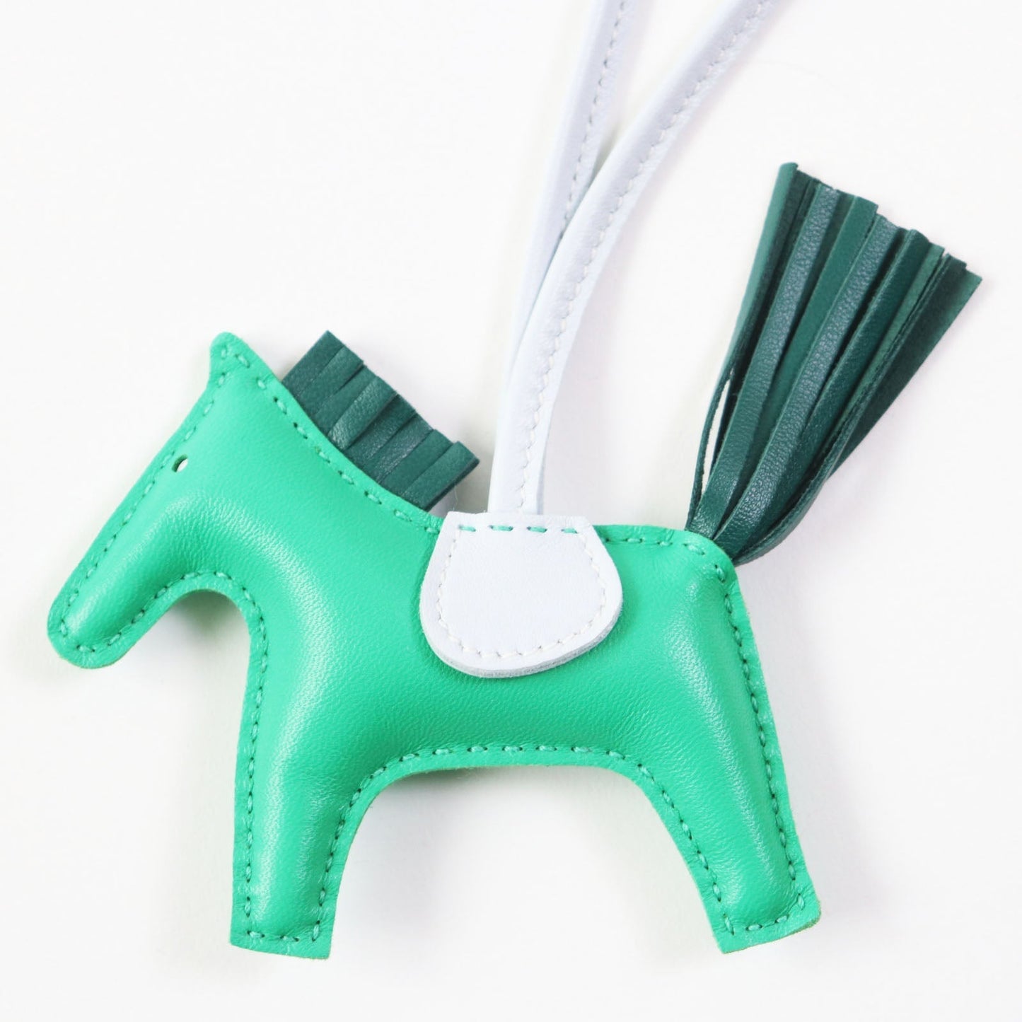 HERMES Bag charm Anyo Miro Mint/Malachite/Blue Brume Rodeo Charm PM