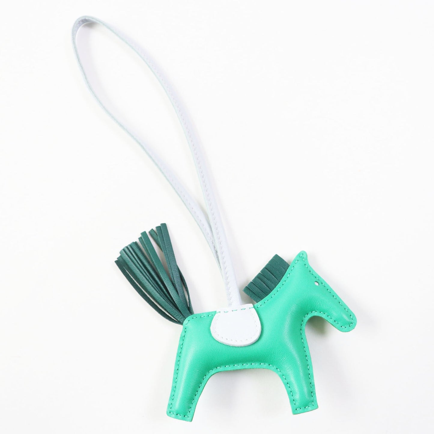 HERMES Bag charm Anyo Miro Mint/Malachite/Blue Brume Rodeo Charm PM