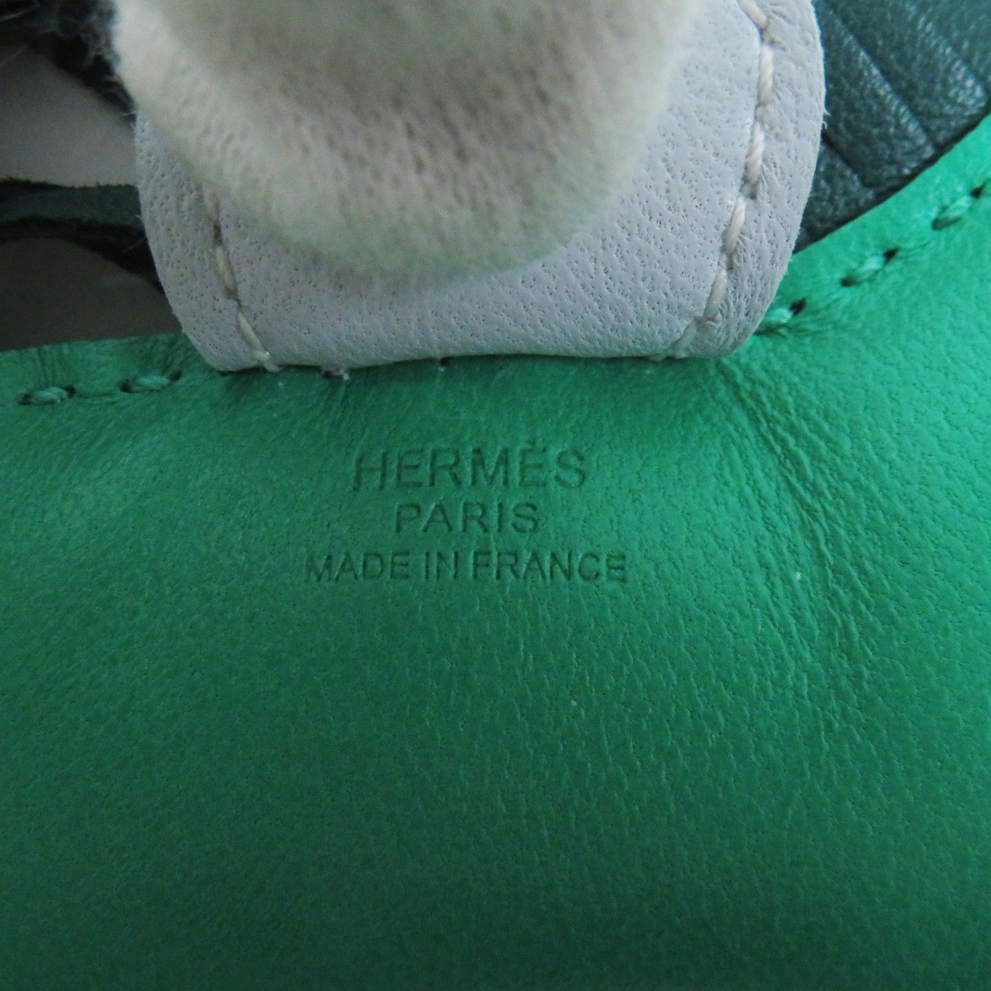 HERMES Bag charm Anyo Miro Mint/Malachite/Blue Brume Rodeo Charm PM