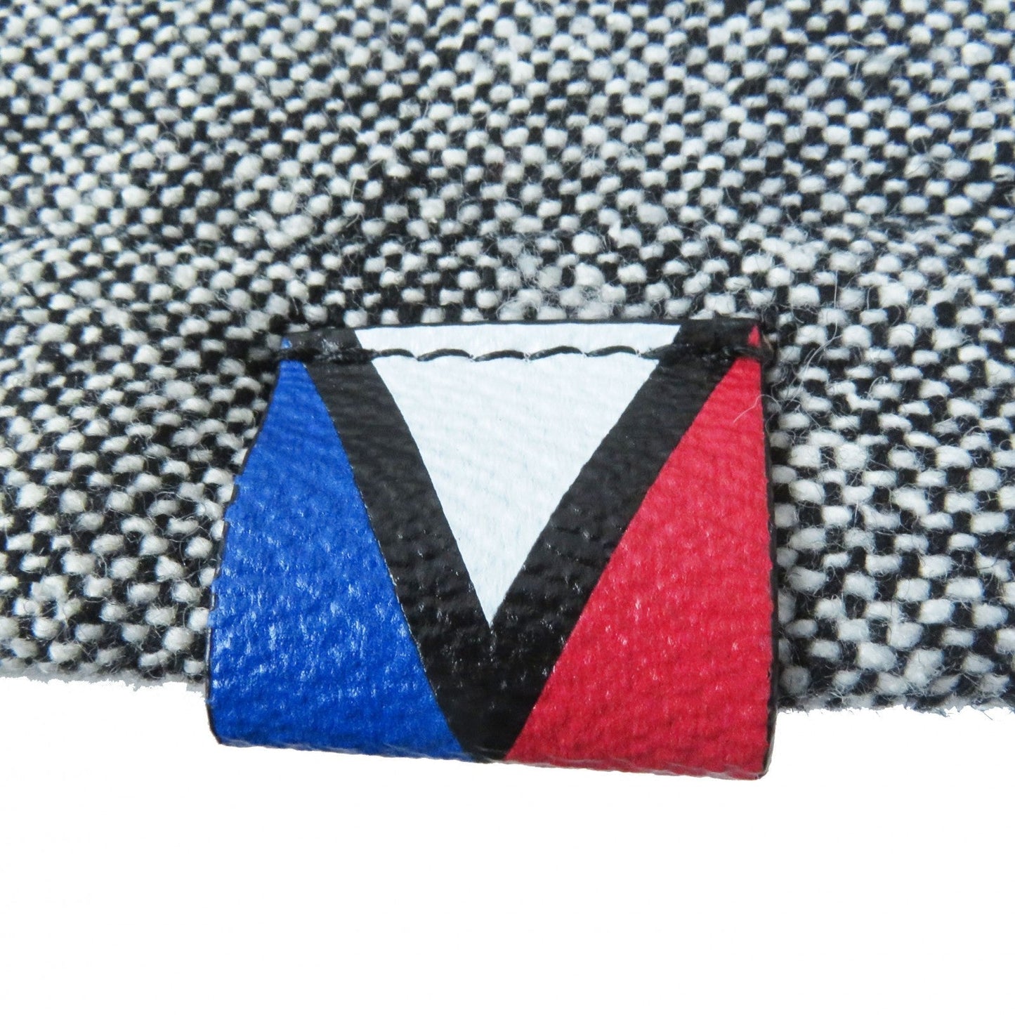 LOUIS VUITTON Blouson 1ACIVZ wool Black White tweed varsity jacket 36