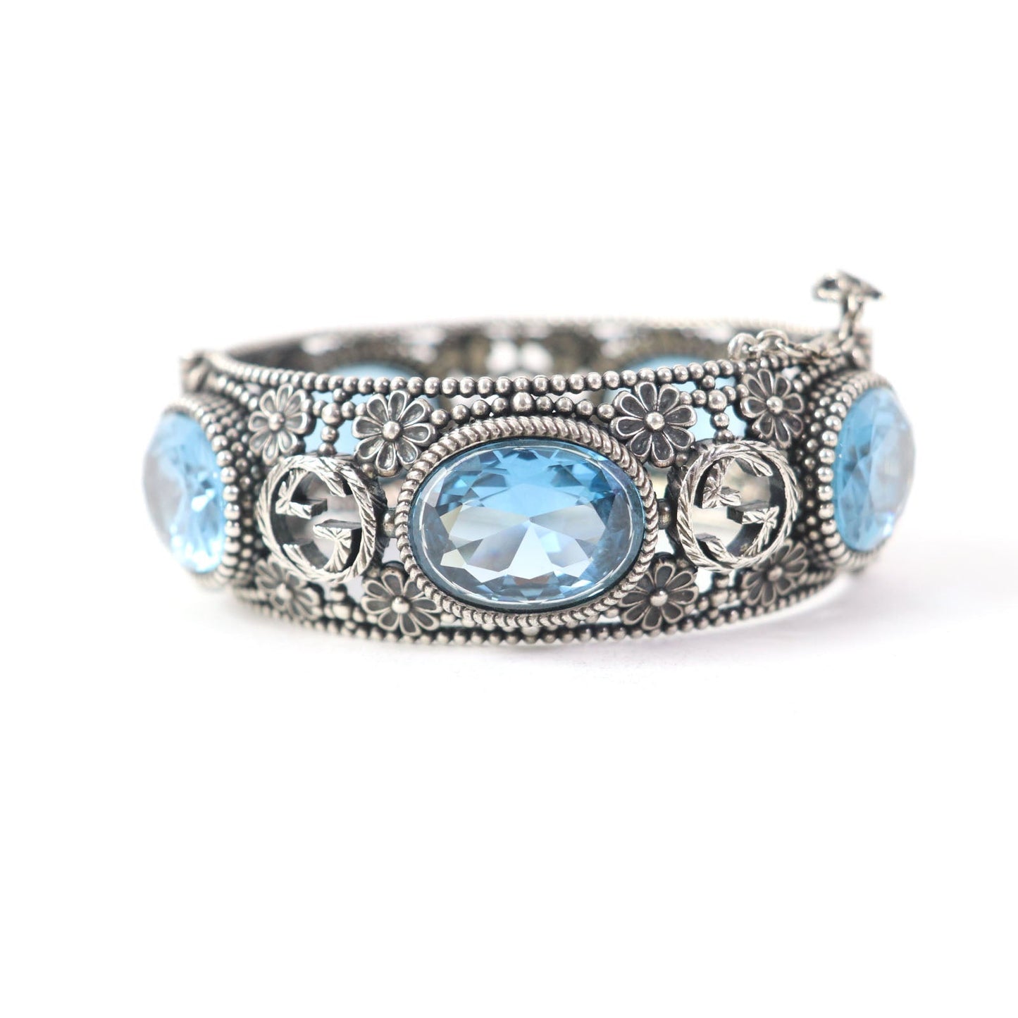 GUCCI bracelet AG925 Silver light blue 17