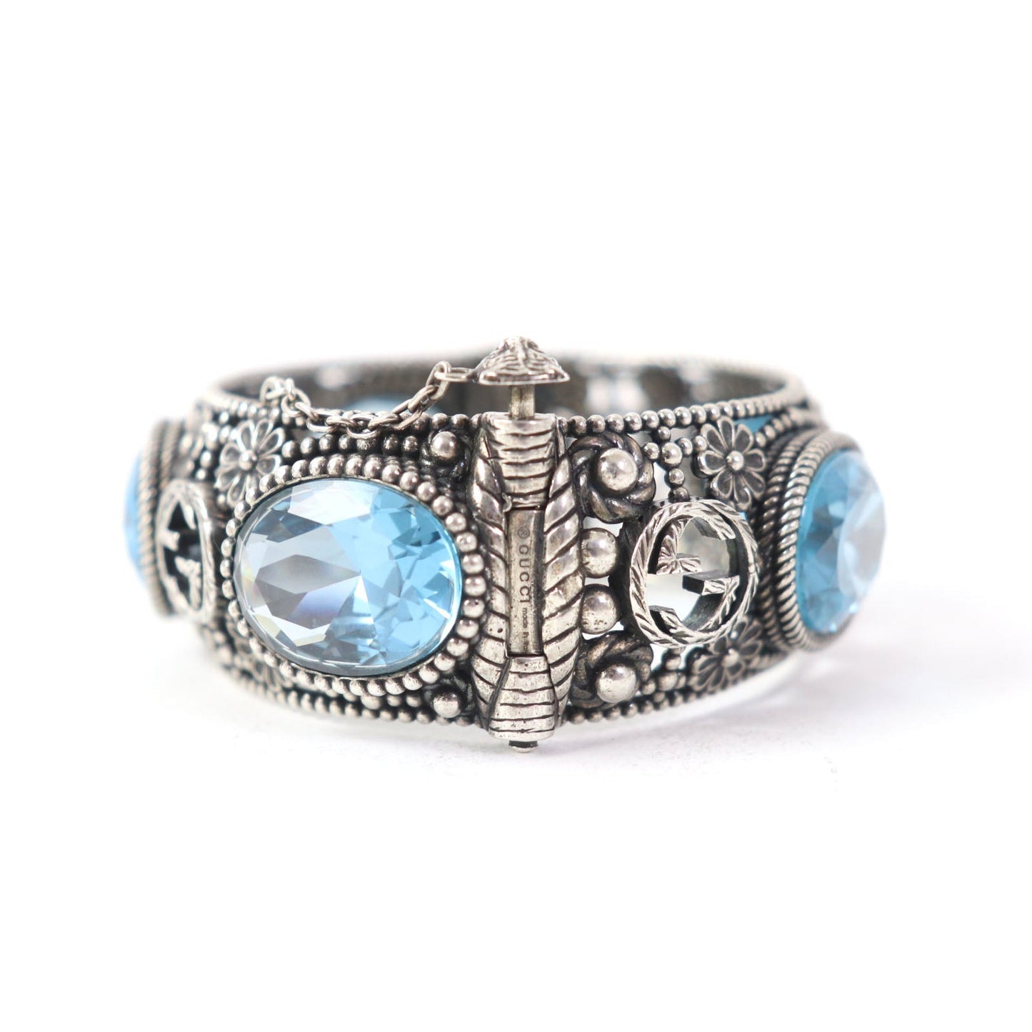 GUCCI bracelet AG925 Silver light blue 17
