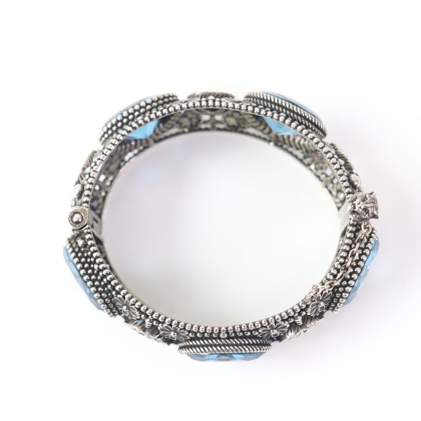 GUCCI bracelet AG925 Silver light blue 17
