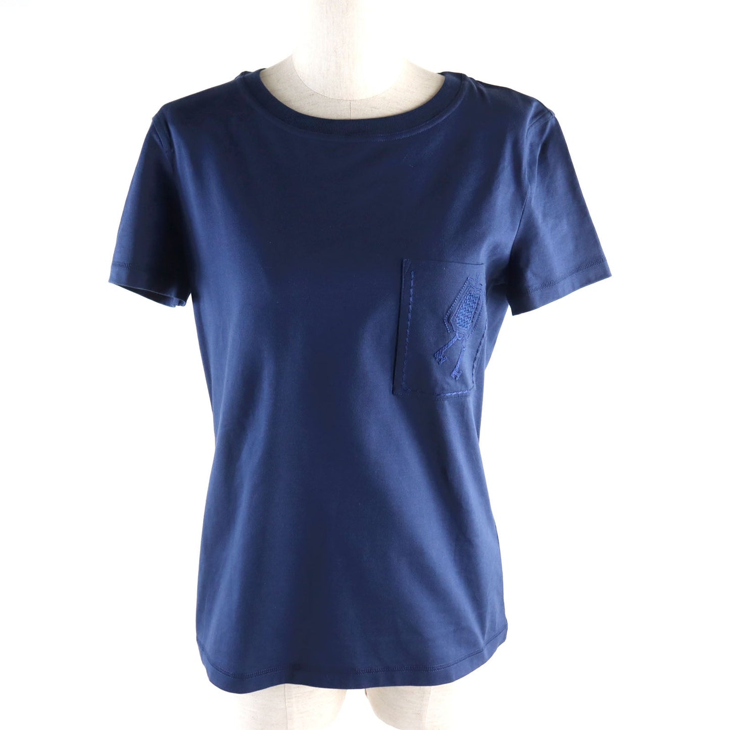 HERMES Short sleeve T-shirt cotton blue 36