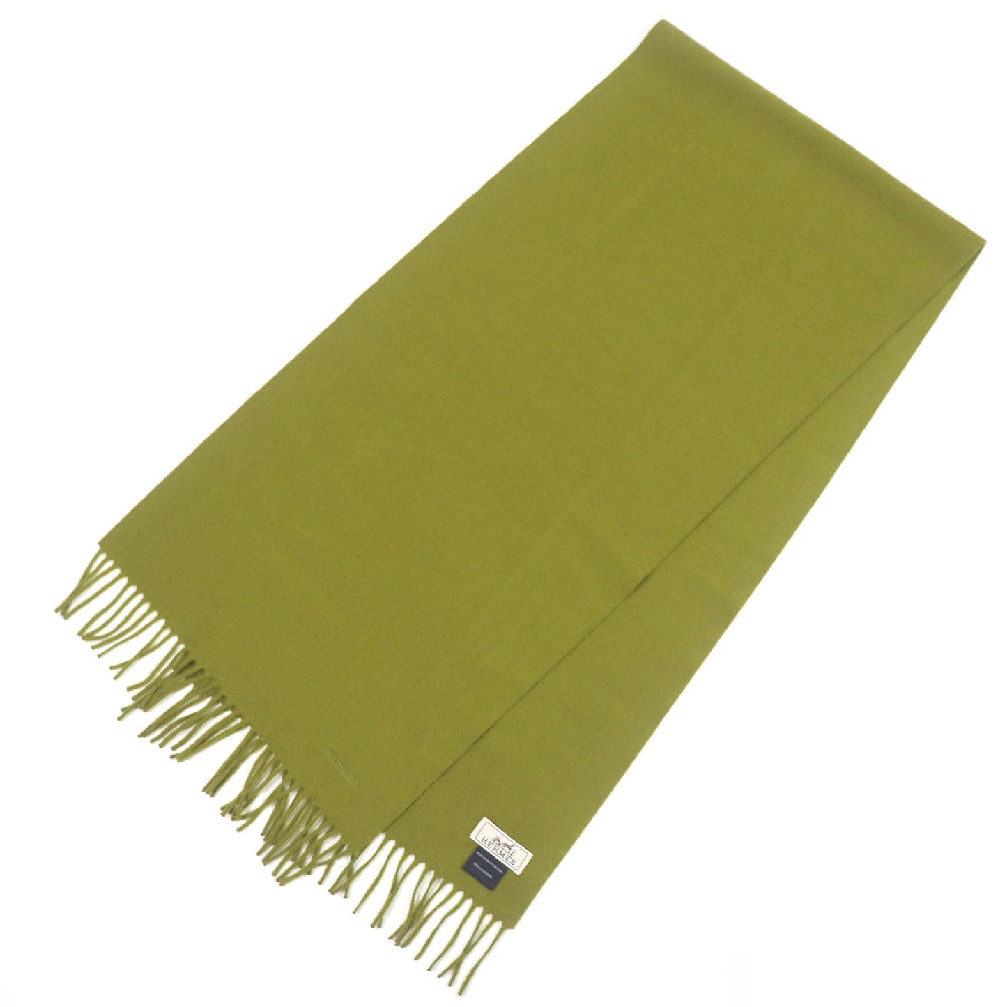 HERMES Scarf Main: 100% cashmere green mens Used