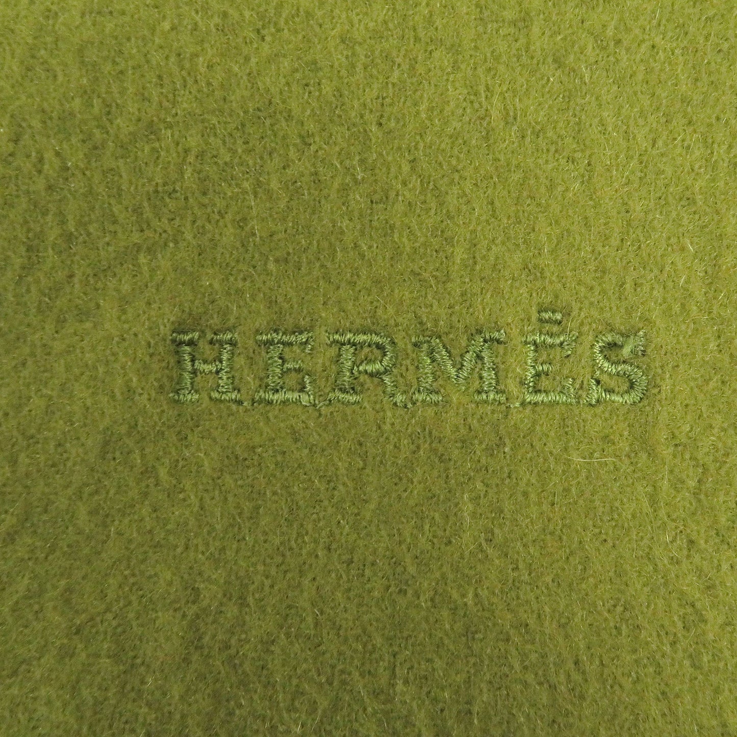 HERMES Scarf Main: 100% cashmere green mens Used