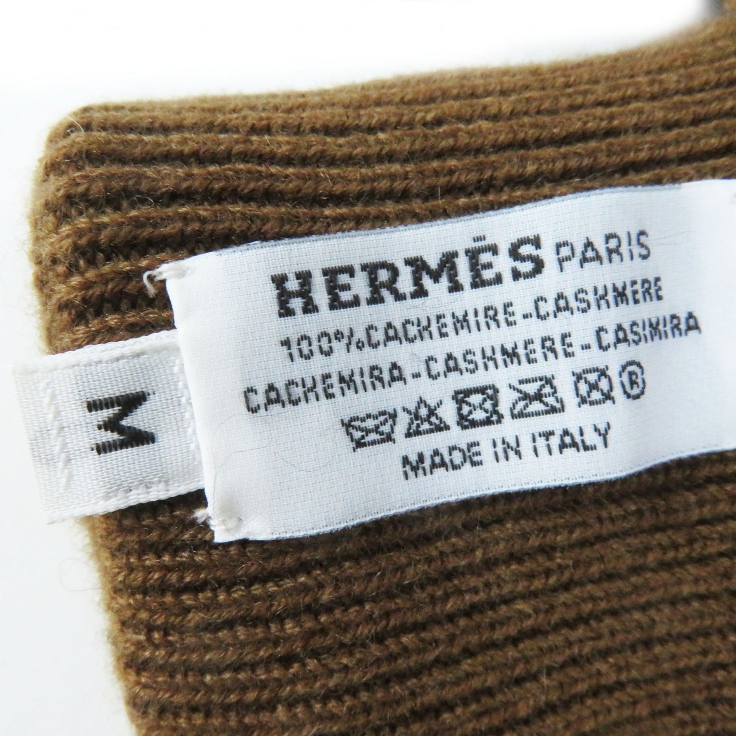 HERMES gloves cashmere Brown pink Hope M