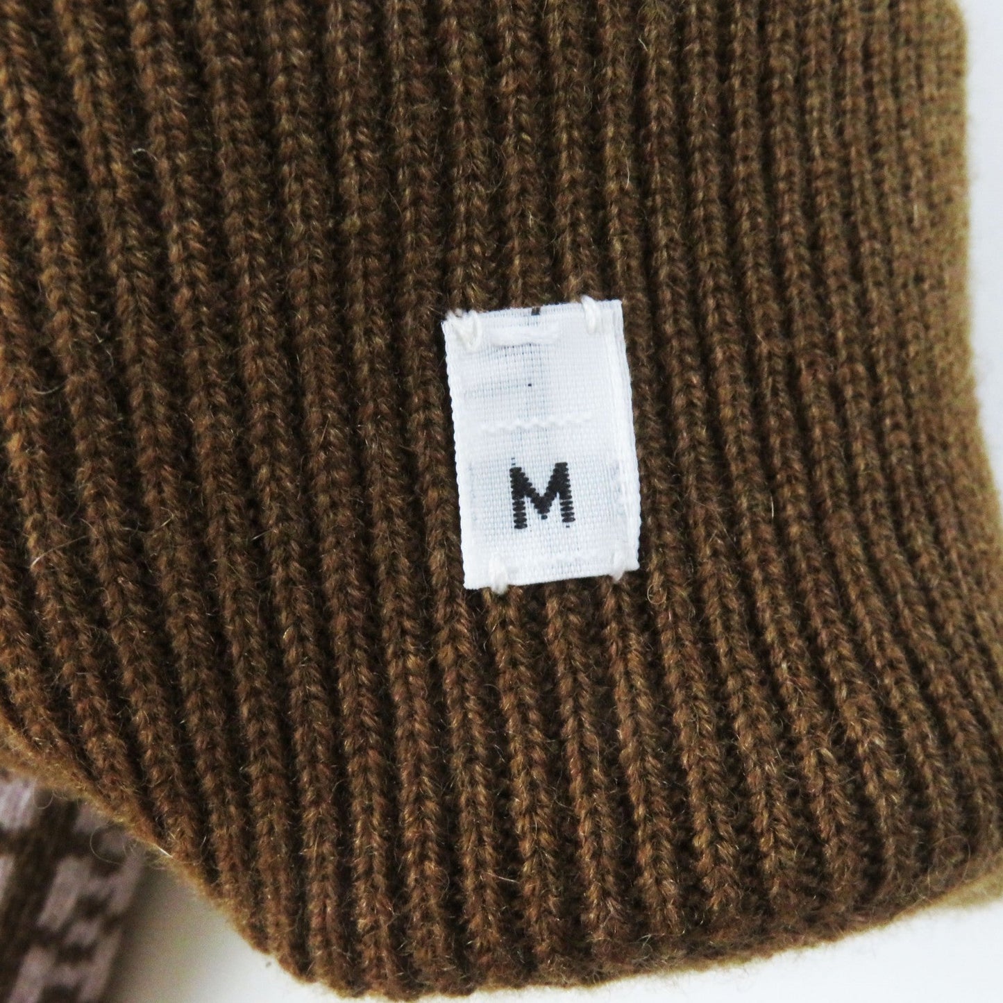 HERMES gloves cashmere Brown pink Hope M